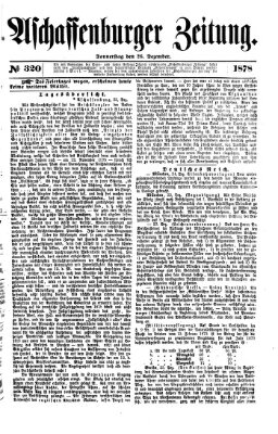 Aschaffenburger Zeitung Donnerstag 26. Dezember 1878