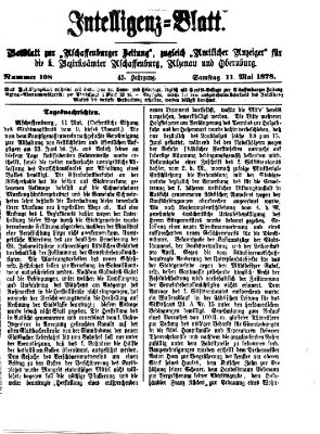 Aschaffenburger Zeitung. Intelligenz-Blatt : Beiblatt zur Aschaffenburger Zeitung ; zugleich amtlicher Anzeiger für die K. Bezirksämter Aschaffenburg, Alzenau und Obernburg (Aschaffenburger Zeitung) Samstag 11. Mai 1878