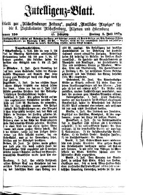 Aschaffenburger Zeitung. Intelligenz-Blatt : Beiblatt zur Aschaffenburger Zeitung ; zugleich amtlicher Anzeiger für die K. Bezirksämter Aschaffenburg, Alzenau und Obernburg (Aschaffenburger Zeitung) Freitag 5. Juli 1878