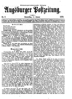 Augsburger Postzeitung Donnerstag 10. Januar 1878