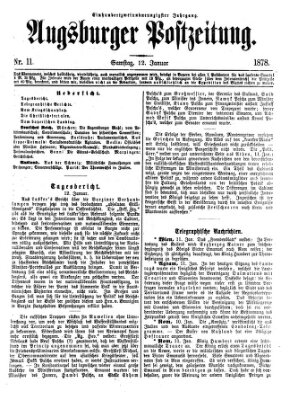 Augsburger Postzeitung Samstag 12. Januar 1878