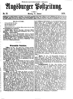 Augsburger Postzeitung Montag 21. Januar 1878