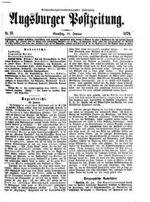 Augsburger Postzeitung Samstag 26. Januar 1878