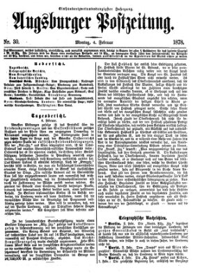 Augsburger Postzeitung Montag 4. Februar 1878