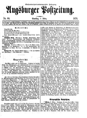 Augsburger Postzeitung Samstag 9. März 1878