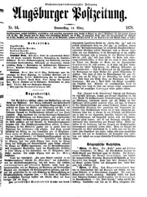 Augsburger Postzeitung Donnerstag 14. März 1878