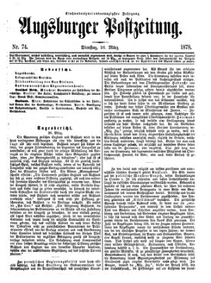 Augsburger Postzeitung Dienstag 26. März 1878