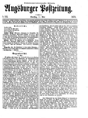 Augsburger Postzeitung Samstag 11. Mai 1878