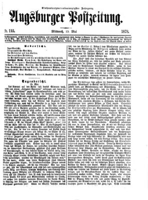 Augsburger Postzeitung Mittwoch 15. Mai 1878