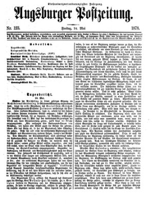 Augsburger Postzeitung Freitag 24. Mai 1878