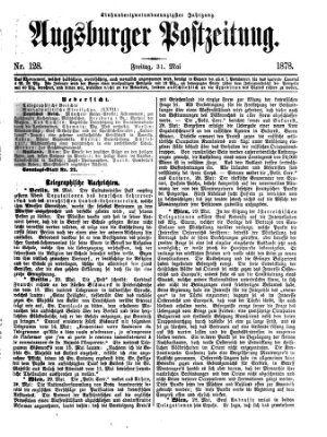 Augsburger Postzeitung Freitag 31. Mai 1878