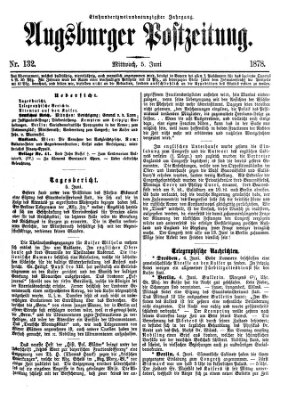 Augsburger Postzeitung Mittwoch 5. Juni 1878