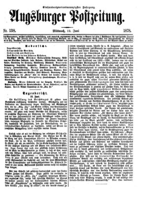 Augsburger Postzeitung Mittwoch 12. Juni 1878