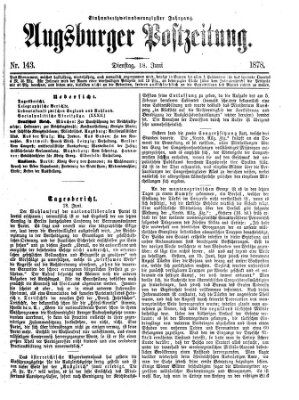 Augsburger Postzeitung Dienstag 18. Juni 1878