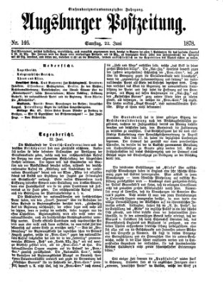 Augsburger Postzeitung Samstag 22. Juni 1878