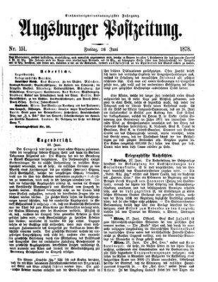 Augsburger Postzeitung Freitag 28. Juni 1878