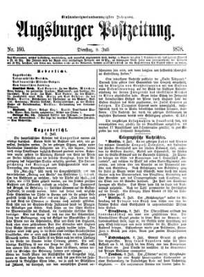 Augsburger Postzeitung Dienstag 9. Juli 1878