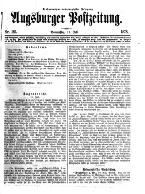 Augsburger Postzeitung Donnerstag 11. Juli 1878