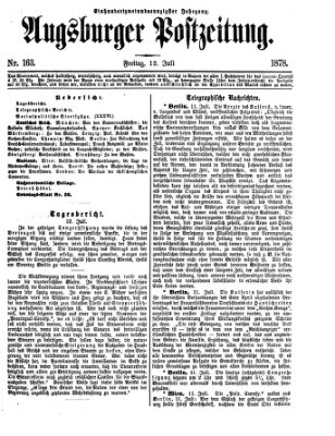 Augsburger Postzeitung Freitag 12. Juli 1878