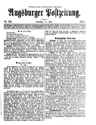 Augsburger Postzeitung Samstag 13. Juli 1878