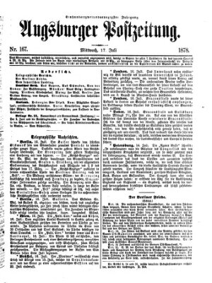 Augsburger Postzeitung Mittwoch 17. Juli 1878