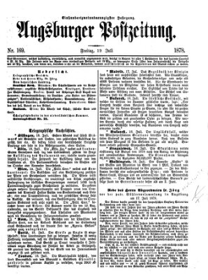 Augsburger Postzeitung Freitag 19. Juli 1878