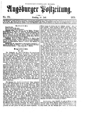 Augsburger Postzeitung Samstag 20. Juli 1878