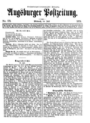 Augsburger Postzeitung Mittwoch 24. Juli 1878