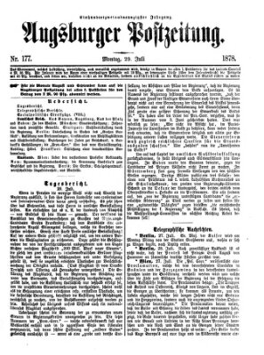 Augsburger Postzeitung Montag 29. Juli 1878