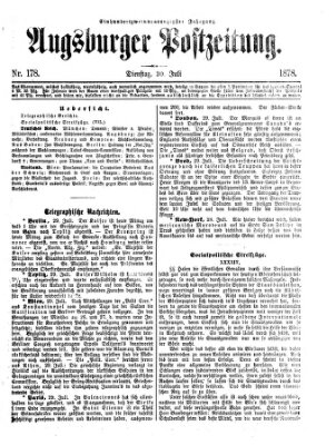 Augsburger Postzeitung Dienstag 30. Juli 1878