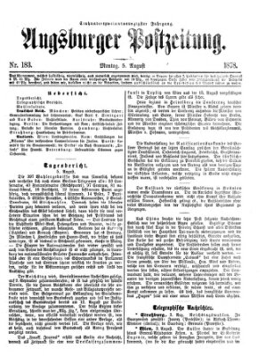 Augsburger Postzeitung Montag 5. August 1878