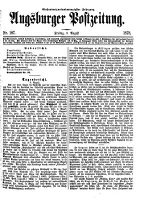 Augsburger Postzeitung Freitag 9. August 1878