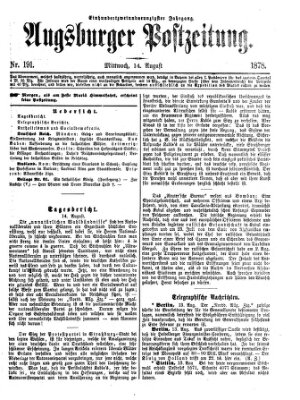 Augsburger Postzeitung Mittwoch 14. August 1878