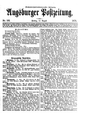 Augsburger Postzeitung Freitag 16. August 1878