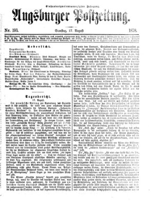 Augsburger Postzeitung Samstag 17. August 1878