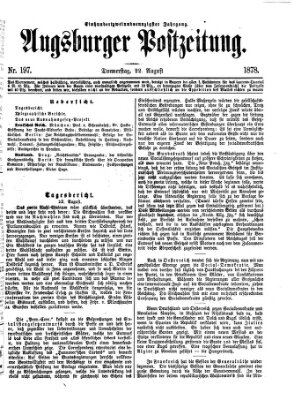 Augsburger Postzeitung Donnerstag 22. August 1878