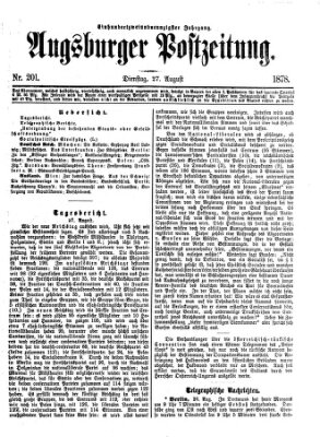 Augsburger Postzeitung Dienstag 27. August 1878