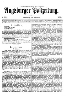 Augsburger Postzeitung Donnerstag 19. September 1878