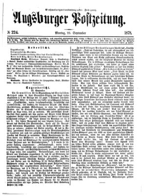 Augsburger Postzeitung Montag 23. September 1878