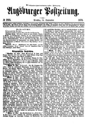 Augsburger Postzeitung Dienstag 24. September 1878