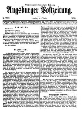 Augsburger Postzeitung Dienstag 8. Oktober 1878