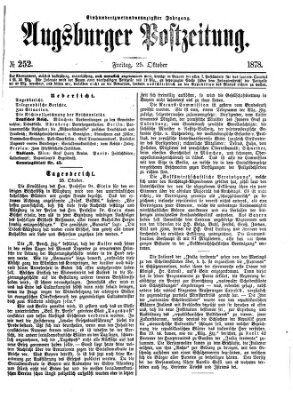 Augsburger Postzeitung Freitag 25. Oktober 1878