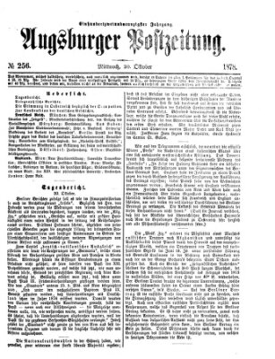 Augsburger Postzeitung Mittwoch 30. Oktober 1878