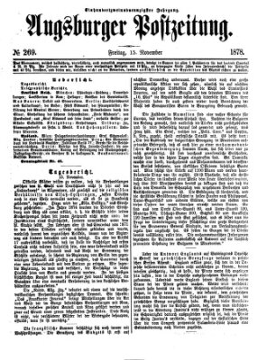 Augsburger Postzeitung Freitag 15. November 1878