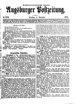 Augsburger Postzeitung Samstag 23. November 1878