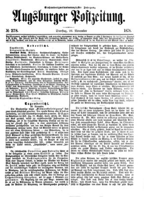 Augsburger Postzeitung Dienstag 26. November 1878