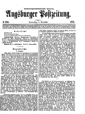 Augsburger Postzeitung Donnerstag 5. Dezember 1878