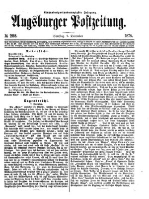 Augsburger Postzeitung Samstag 7. Dezember 1878