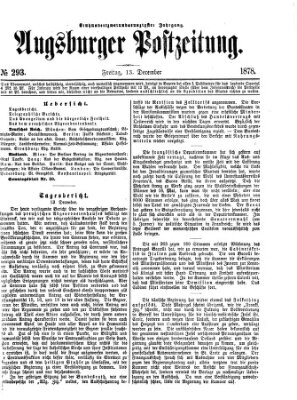 Augsburger Postzeitung Freitag 13. Dezember 1878