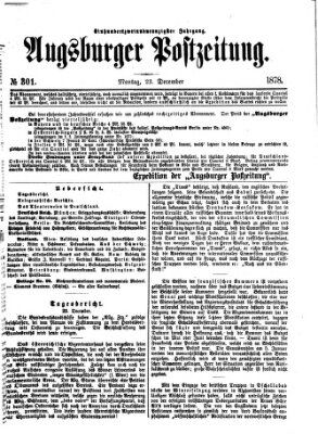 Augsburger Postzeitung Montag 23. Dezember 1878